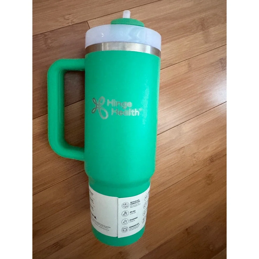 STANLEY Quencher H2.0 FlowState Tumbler 30oz Meadow Green Hinge Health Cup Mug